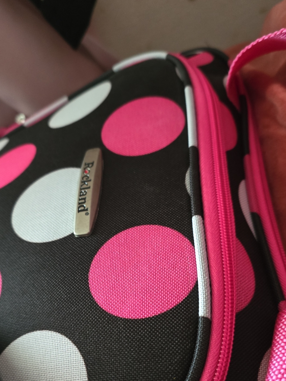 Pink Polka Dot Cosmetic Bag